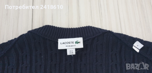 Lacoste Cotton Knit Regular Fit Mens Size 4 - M НОВО!  ОРИГИНАЛ! Мъжки Пуловер!, снимка 2 - Пуловери - 52794425