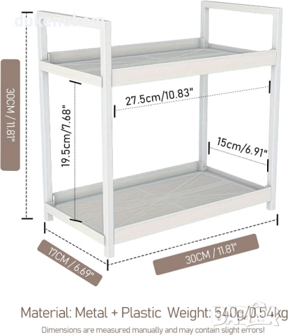 Двоен органайзер за козметика и парфюми – 2 нива, снимка 2 - Етажерки - 53227845