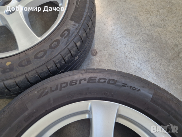 Джанти BORBET 6Jx16H2 ET 48 +летни гуми GOODRIDE ZuperEco 205/55 R16, снимка 3 - Гуми и джанти - 44932594