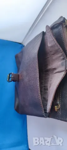 Винтидж мъжка чанта през рамо естествена кожа, снимка 3 - Чанти - 49243377