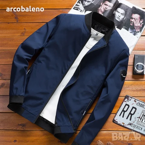 Мъжко ежедневно яке с цип в семпъл стил, 4цвята , снимка 7 - Якета - 51379403