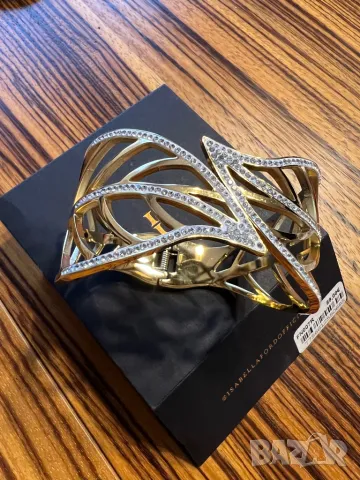 Прекрасна позлатена  14k гривна с кристали тип “ белезник”