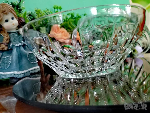 Разкошни купи ретро   пресовано стъкло. Германия ., снимка 5 - Чинии - 49013323