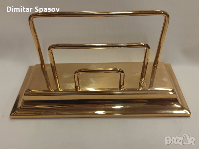 El Casco Поставка за Писма с покритие от 23 KT Gold Злато, снимка 6 - Други ценни предмети - 52897519