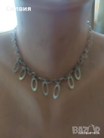 Сребърни обеци колие печат 925, снимка 3 - Обеци - 37884672