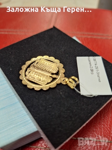 Златна висулка 2,08гр, снимка 2 - Колиета, медальони, синджири - 52520627