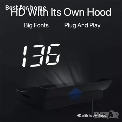 Автомобилен дисплей с GPS  и прожекция HUD KM/H, снимка 4 - Аксесоари и консумативи - 48482963