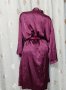 L/XL Сатенен халат бордо в каре, снимка 4