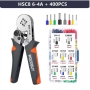 Комплект кримпващи клещи HSC8 6-4A с 400 броя кабелни обувки 4401, снимка 5