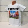 Нова детска тениска в бял цвят с дигитален печат Fortnite, снимка 10