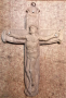 дърворезба голям кръст Христос орех с ковани пирони