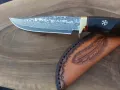 Ловен нож дамаска стомана с кожена кания,LN413, снимка 8