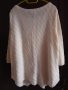 бяла блуза плетиво ХЛ-ХХЛ размер с ръкав под лакът, снимка 2