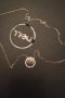 Намален Сребърен позлатен синджир с висулка , снимка 1 - Колиета, медальони, синджири - 33262332