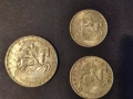 Лот 20, 50 и 100 франка Люксембург 1946 г. сребро, снимка 2