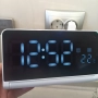 Дигитален будилник – голям дисплей, 3-цветна нощна лампа, 2 аларми, температура, снимка 10
