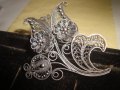 ИЗУМИТЕЛНО КРАСИВА ФИЛИГРАННА СРЕБЪРНА БРОШКА 19 ВЕК ВИСОКА ПРОБА СРЕБРО РЪЧНА РАБОТА БИЖУ 22626, снимка 3