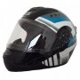 Каска за Мотор 2495-7 Черно/Син /182828-7, снимка 4