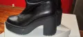 Боти H&M, дамски черни с дебел ток и платформа; късна есен, снимка 3