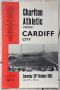 Книги Футбол - Програми: Charlton Athletic - Cardiff - 1963