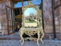 Италианска барокова конзола с огледало 024, снимка 1 - Огледала - 43335655