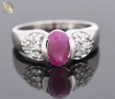 Нов Златен Пръстен с 1.48кт Естествен Рубин и Диаманти, снимка 4