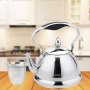Луксозен чайник за чай с цедка, висококачесвен инокс, снимка 1 - Сервизи - 44050409