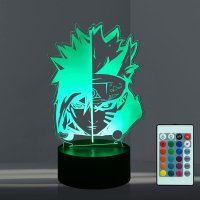 3D илюзионна нощтна лампа + подарък мини лампа за USB, снимка 1 - Настолни лампи - 42989999