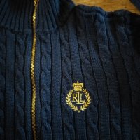 LAUREN RALPH LAUREN Full Zip Cable Knit Crest Sweaterого - страхотен дамски пуловер , снимка 3 - Блузи с дълъг ръкав и пуловери - 43048405
