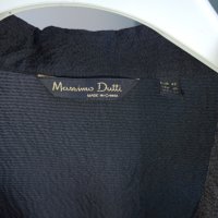 Копринена черна риза Massimo Dutti 42/L, снимка 6 - Ризи - 37257367