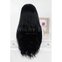 Дълга черна чуплива лейс фронт перука Линда, снимка 2 - Аксесоари за коса - 35626739