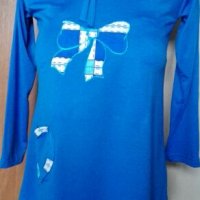 Красива синя блуза 🍀🌸S,M🌸🍀 арт.320, снимка 1 - Блузи с дълъг ръкав и пуловери - 27810072
