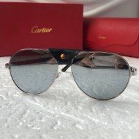 Cartier 2022 мъжки слънчеви очила с кожа, снимка 4 - Слънчеви и диоптрични очила - 37370352