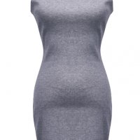 Дамска секси рокля пола горнище без ръкави и рамена блуза риза тънка материя къса мини рокля тениска, снимка 5 - Рокли - 27265827