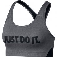 Nike Sports Bra Just Do It Gray Black Women -страхотно бюстие КАТО НОВО, снимка 2 - Корсети, бюстиета, топове - 33227827