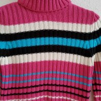 Красив и топъл пуловер с висока яка, снимка 2 - Блузи с дълъг ръкав и пуловери - 39037182