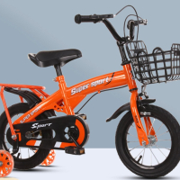 Детски велосипед с противоплъзгащи се гуми и светещи помощни колела, снимка 4 - Детски велосипеди, триколки и коли - 44898223