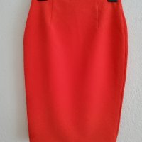 Стилна пола в цвят мандарина, снимка 7 - Поли - 37889241