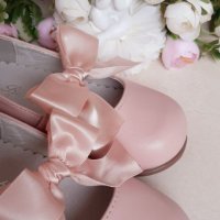 №19-№26, Розови официални обувки за момиче - Балеринки с розова панделка BUBBLE KIDS, снимка 3 - Бебешки обувки - 37387038