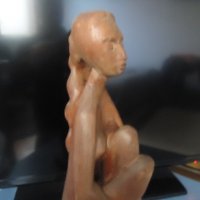 Стара дървена фигура дърворезба абстрактна еротика , снимка 4 - Статуетки - 39218933