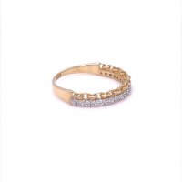 Златен дамски пръстен 1,81гр. размер:57 14кр. проба:585 модел:9908-5, снимка 3 - Пръстени - 38441846
