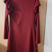 Нова къса вишнява рокля-туника, снимка 3 - Рокли - 38246519