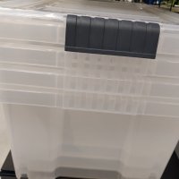 Кутия каси прозрачна с клипс и капак за съхранение от 5 до 80 л., снимка 2 - Кутии за съхранение - 35639961