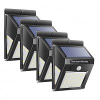 4 броя 40 LED Соларна Лампа с Датчик за Движение, снимка 6 - Соларни лампи - 32406241