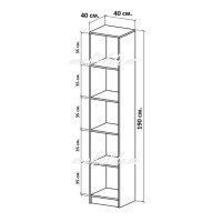 Гардероб еднокрилен с 4 рафта(код-4604), снимка 5 - Гардероби - 40832258