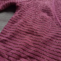 Ново розово пуловерче с брокат на намаление, снимка 2 - Блузи с дълъг ръкав и пуловери - 26403628