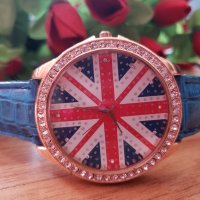Часовник със знамето на Англия, снимка 1 - Дамски - 27877566