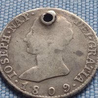 Сребърна монета 4 реала 1809г. Хосе Напалеон Мадрид Испания 13674, снимка 2 - Нумизматика и бонистика - 42967754