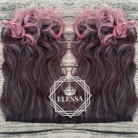HAIR EXTENSIONS ELESSA - Натурални Омбре Екстеншъни Комплект от 200 грама Коса / 70 см Код С250, снимка 3 - Аксесоари за коса - 26480620