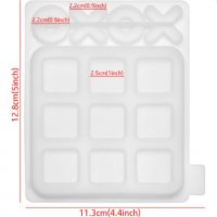 игра Морски Шах X O Tic Tac дъска табла силиконов молд форма фондан смола шоколад, снимка 2 - Форми - 35407561
